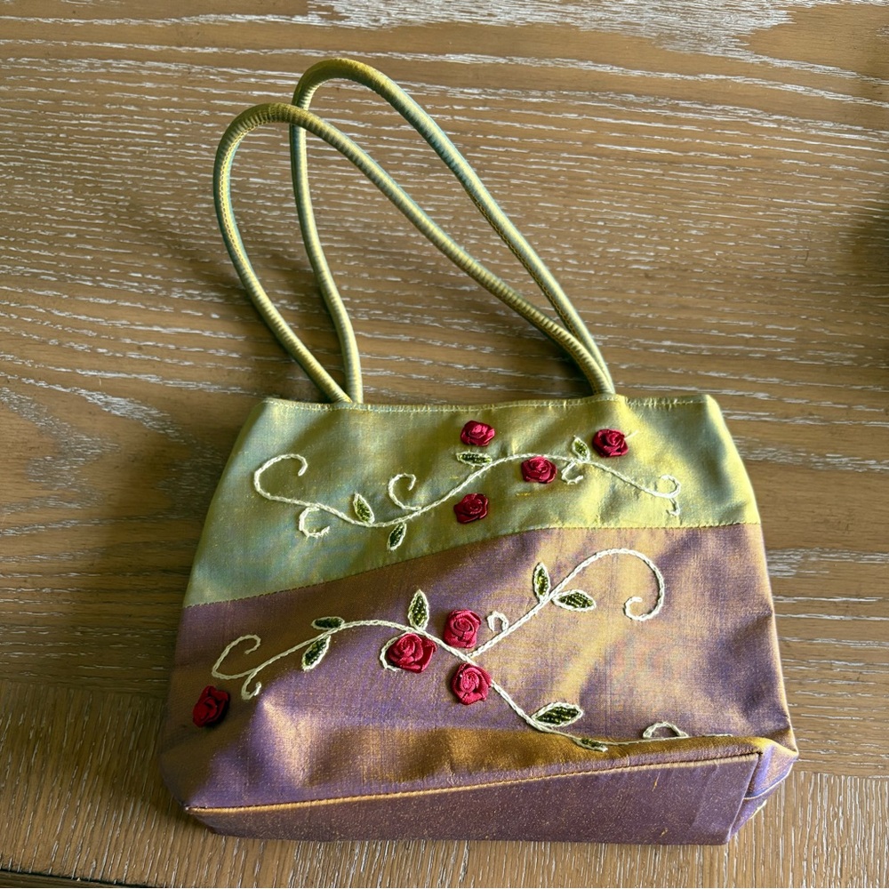 Floral Embroidered Women's Bag - Multicolor
